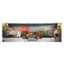 World of Dinosaurs XL speelset met jeep en boot productafbeelding 3