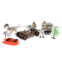 World of Dinosaurs XL speelset met jeep en boot productafbeelding 4