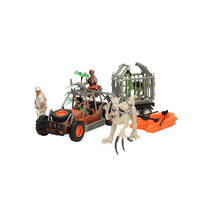 World of Dinosaurs XL speelset met jeep en boot productafbeelding 2