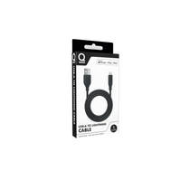 Qware USB-A naar Lightning oplaadkabel - zwart