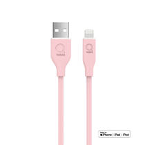 Qware USB-A naar Lightning oplaadkabel - roze productafbeelding 3