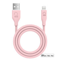 Qware USB-A naar Lightning oplaadkabel - roze productafbeelding 2