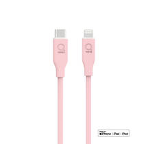 Qware USB-C naar Lightning oplaadkabel - roze productafbeelding 3