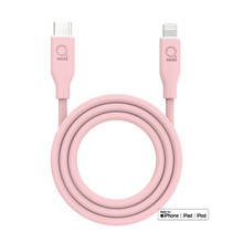 Qware USB-C naar Lightning oplaadkabel - roze productafbeelding 2