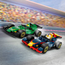 LEGO City F1 truck met RB20 en AMR24 F1 auto's 60445 productafbeelding 3