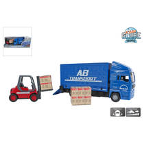 Kids Globe Traffic vrachtwagen met vorkheftruck productafbeelding 3