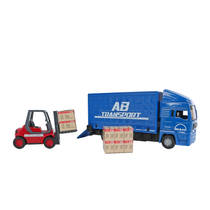 Kids Globe Traffic vrachtwagen met vorkheftruck