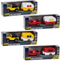 City Mini Car met caravan - 1:50