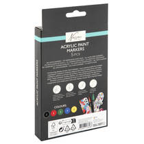 Nassau acrylverf marker set 5-delig productafbeelding 3