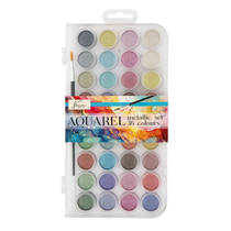Nassau kleurenpalet aquarel metallic 36-delig