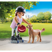 PLAYMOBIL My Life schaatser met retriever 71739 productafbeelding 2