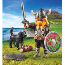 PLAYMOBIL SpecialPLUS viking met waakhond 71755 productafbeelding 2