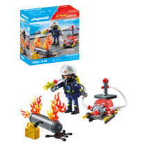 PLAYMOBIL Action Heroes brandweerman met waterpomp 71826