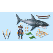 PLAYMOBIL Pirates reuzenhaai met piraat 71793 Main Image - 1