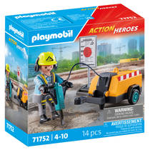 PLAYMOBIL Action Heroes bouwvakker 71752 productafbeelding 5