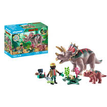 PLAYMOBIL Dinos triceratops familie 71821