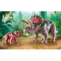 PLAYMOBIL Dinos triceratops familie 71821 productafbeelding 3