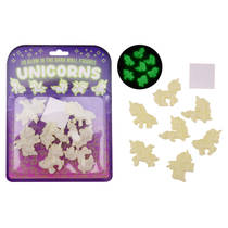 Glow in the dark 3D muurfiguren Eenhoorns set 7-delig
