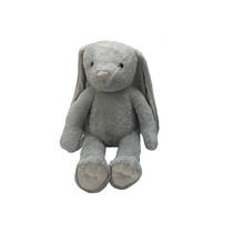 Pluchen konijn knuffel - 35 cm - grijs
