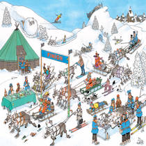 Jumbo Jan van Haasteren puzzel Rendier race - 500 stukjes productafbeelding 2