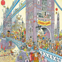 Jumbo Wasgij Retro Mystery 8 puzzel De laatste horde! - 1000 stukjes productafbeelding 2
