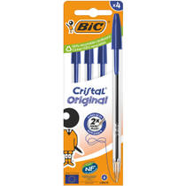 BIC Cristal Original balpen set 4-delig - blauw