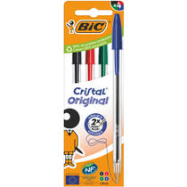 BIC Cristal Original balpen set 4-delig - multikleur