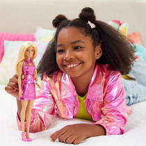 Barbie Fashionista pop in jurk met hart productafbeelding 2