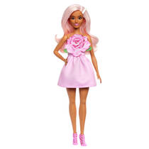 Barbie Fashionista pop in jurk met roos productafbeelding 5