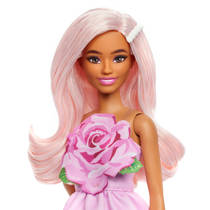 Barbie Fashionista pop in jurk met roos productafbeelding 2