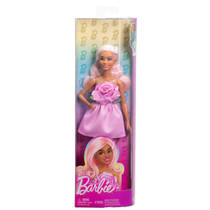 Barbie Fashionista pop in jurk met roos productafbeelding 7