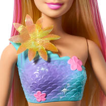 Barbie Flower Magic Mermaid pop - blauw productafbeelding 6