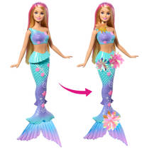 Barbie Flower Magic Mermaid pop - blauw productafbeelding 5