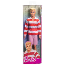 Ken fashionista pop met gestreept rood-wit shirt productafbeelding 6
