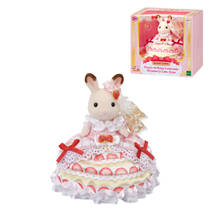 Sylvanian Families Freya's verjaardag set aardbeien cake jurk 5847 productafbeelding 4