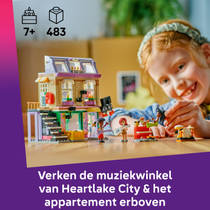LEGO Friends muziekwinkel en appartement 42653 productafbeelding 2