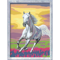 Ravensburger CreArt Schilderen op nummer paard bij zonsondergang productafbeelding 2