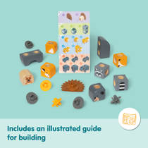 Melissa & Doug Blockables bosvrienden blokkenset 16-delig productafbeelding 8