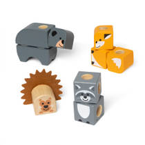 Melissa & Doug Blockables bosvrienden blokkenset 16-delig productafbeelding 4