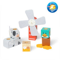 Melissa & Doug Blockables boerderijdieren blokkenset 16-delig