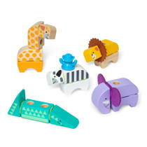 Melissa & Doug Blockables safari blokkenset 34-delig productafbeelding 4