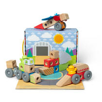 Melissa & Doug Blockables voertuigen blokkenset 54-delig