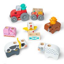 Melissa & Doug Blockables boerderij blokkenset 56-delig productafbeelding 3