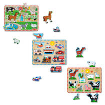 Melissa & Doug houten geluidenpuzzel productafbeelding 2