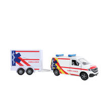 Kids Globe Traffic VW Transporter ambulance met aanhangwagen hoofdafbeelding product