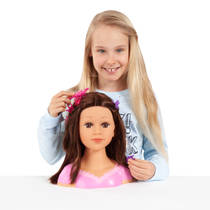 Topmodel Charlene styling hoofd met bruin haar productafbeelding 4