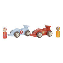 Little Dutch houten pullback raceauto set 2-delig productafbeelding 4