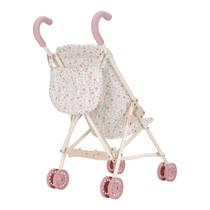 Little Dutch witte poppenbuggy met bloemen- en vlinderpatroon productafbeelding 3