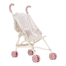 Little Dutch witte poppenbuggy met bloemen- en vlinderpatroon productafbeelding 8