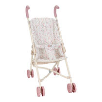 Little Dutch witte poppenbuggy met bloemen- en vlinderpatroon productafbeelding 9
